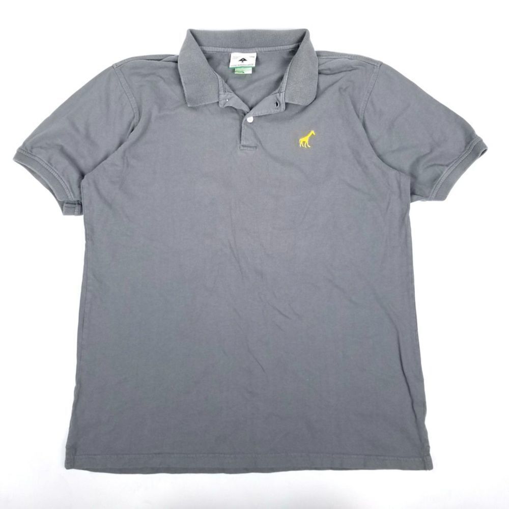LRG Lifted Research Gray Short Sleeve Streetwear Golf Polo Shirt Mens Medium 90s